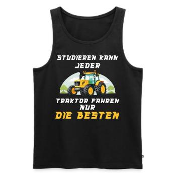 Traktor Landwirtschaft Trecker Landwirt Trecker - Männer Premium Bio Tank Top - Schwarz - Vorne - AI Model Male 178 light (178cm)