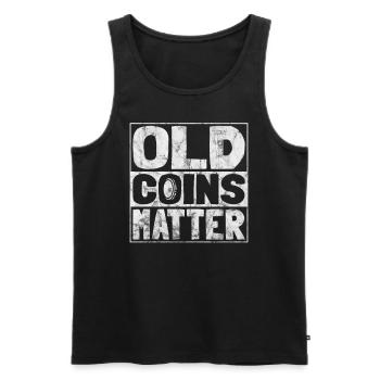 Münzsammler Lustige Münzen sammeln Numismatik - Männer Premium Bio Tank Top - Schwarz - Vorne - AI Model Male 178 light (178cm)