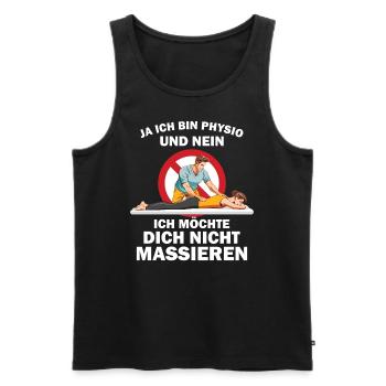 Physiotherapeut Geschenk Physio Physiotherapie - Männer Premium Bio Tank Top - Schwarz - Vorne - Michal (187cm)