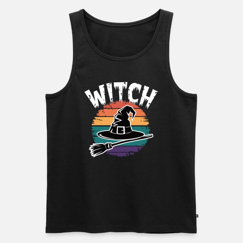 Hexe Sunset Design - Männer Premium Bio Tank Top - Schwarz