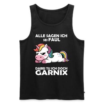 Everyone says I'm lazy, funny saying - Men's Premium Organic Tank Top - black - Front - Michal (187cm)