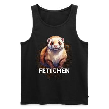 Fat ferret animals fat fat eaten - Men's Premium Organic Tank Top - black - Front - AI Model Male 178 light (178cm)