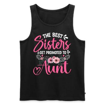 Promoted to Aunt Baby Pregnancy Announcement - Männer Premium Bio Tank Top - Schwarz - Vorne - AI Model Male 178 light (178cm)