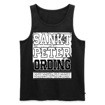 Sankt Peter Ording - Männer Premium Bio Tank Top - Schwarz - Vorne - Michal (187cm)