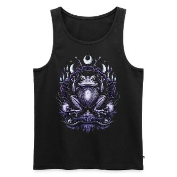 occultism frog tarot tarot cards mystical - Men's Premium Organic Tank Top - black - Front - AI Model Male 178 light (178cm)
