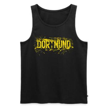 Dortmund für die besten Fans - Männer Premium Bio Tank Top - Schwarz - Vorne - Michal (187cm)