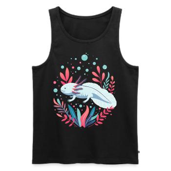 Axolotl - Débardeur bio Premium Homme - noir - Devant - Michal (187cm)