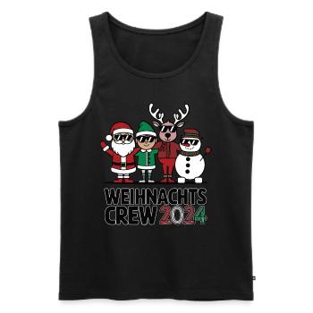 Weihnachts crew 24 - Männer Premium Bio Tank Top - Schwarz - Vorne - AI Model Male 178 light (178cm)