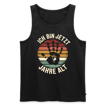 Ich jetzt 5 Jahre alt, Süßes Kinderdesign - Männer Premium Bio Tank Top - Schwarz - Vorne - AI Model Male 178 light (178cm)