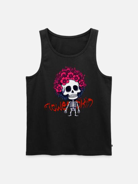 Flower Skin - Männer Premium Bio Tank Top - Schwarz