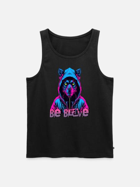 Be Brave - Männer Premium Bio Tank Top - Schwarz