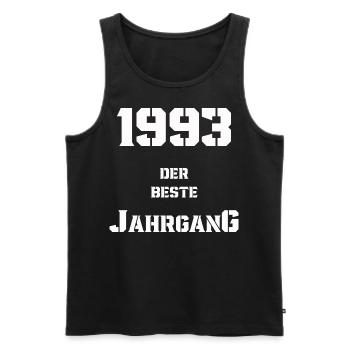 1993 Jahrgang - Männer Premium Bio Tank Top - Schwarz - Vorne - Michal (187cm)