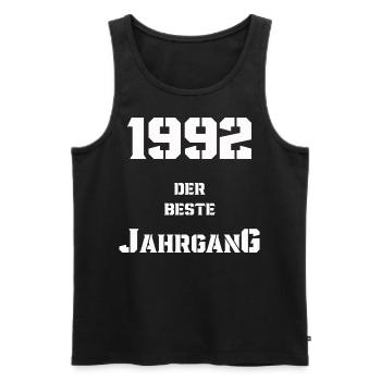 1992 Jahrgang - Männer Premium Bio Tank Top - Schwarz - Vorne - Michal (187cm)