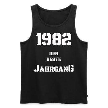 1982 Jahrgang - Männer Premium Bio Tank Top - Schwarz - Vorne - Michal (187cm)