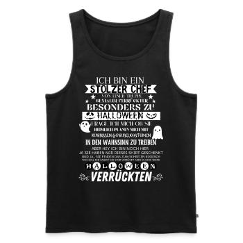 Stolzer Chef Verrückter Truppe Halloween Spaß - Männer Premium Bio Tank Top - Schwarz - Vorne - Michal (187cm)