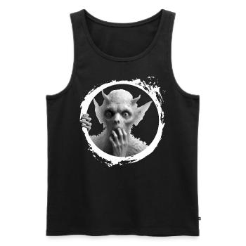La peur du diable - Débardeur bio Premium Homme - noir - Devant - Michal (187cm)