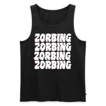 Glitched Zorbing Sport - Débardeur bio Premium Homme - noir - Devant - Michal (187cm)