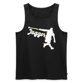 Glitched Funny Jugger - Débardeur bio Premium Homme - noir - Devant - Michal (187cm)