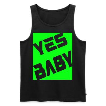 Yes Baby - Männer Premium Bio Tank Top - Schwarz - Vorne - AI Model Male 178 light (178cm)