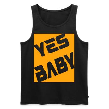 Yes Baby - Männer Premium Bio Tank Top - Schwarz - Vorne - AI Model Male 178 light (178cm)