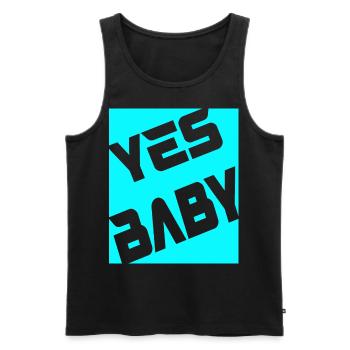 Yes Baby - Männer Premium Bio Tank Top - Schwarz - Vorne - AI Model Male 178 light (178cm)