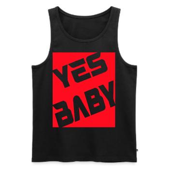 Yes Baby - Männer Premium Bio Tank Top - Schwarz - Vorne - AI Model Male 178 light (178cm)
