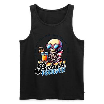 Plage Forever Skeleton Soleil d’été - Débardeur bio Premium Homme - noir - Devant - Michal (187cm)