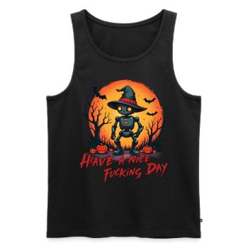 Have a Nice Fucking Day - Männer Premium Bio Tank Top - Schwarz - Vorne - Michal (187cm)