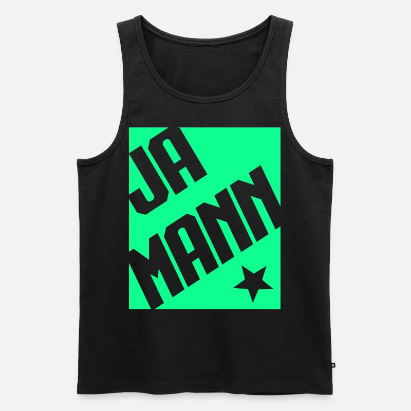 Ja Mann - Männer Premium Bio Tank Top - Schwarz