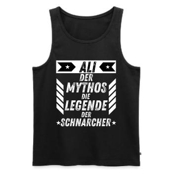 Ali Der Mythos Die Legende schnarcher lustig humor - Männer Premium Bio Tank Top - Schwarz - Vorne - Michal (187cm)