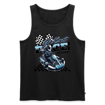 Go Kart Race Kartrennen - Men's Premium Organic Tank Top - black - Front - Michal (187cm)