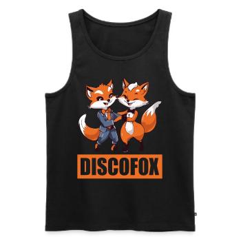 Discofox tanzen Tänzer Tänzerin 80er Disco - Männer Premium Bio Tank Top - Schwarz - Vorne - Michal (187cm)