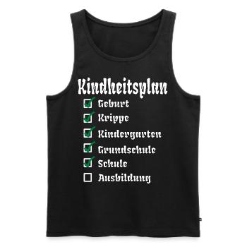 Ausbildung Kind Schule Schulabschluss Erwachsen - Männer Premium Bio Tank Top - Schwarz - Vorne - Michal (187cm)