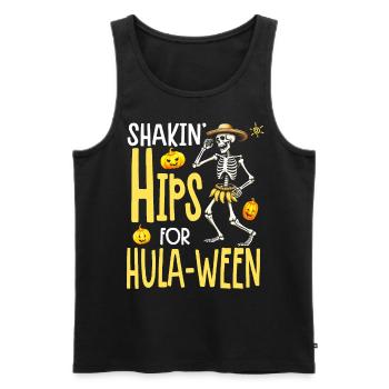 Shakin' Hips for Hula-Ween Skeleton Halloween - Men's Premium Organic Tank Top - black - Front - AI Model Male 178 light (178cm)