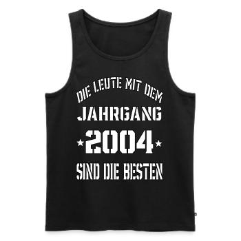 Die Leute mit dem Jahrgang 2004 - Männer Premium Bio Tank Top - Schwarz - Vorne - Michal (187cm)