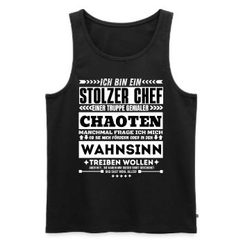 stolzer chef einer truppe genialer chaoten - Männer Premium Bio Tank Top - Schwarz - Vorne - AI Model Male 178 light (178cm)