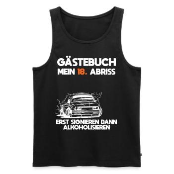 18 Geburtstag Gästebuch eintragen - Männer Premium Bio Tank Top - Schwarz - Vorne - Michal (187cm)