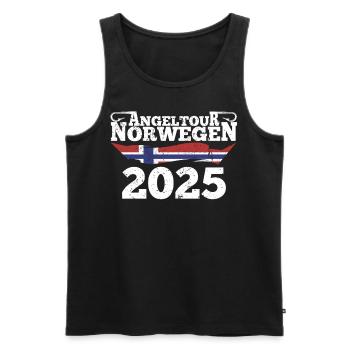 Norvège Pêche 2025 - Débardeur bio Premium Homme - noir - Devant - Michal (187cm)