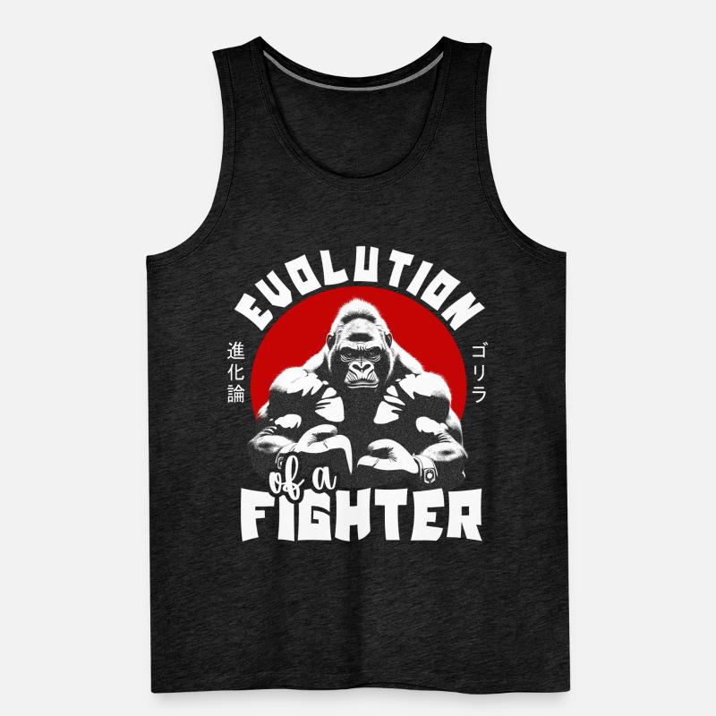 Evolution D’un Boxeur Combattant Gorille Singe Boxer Débardeur bio Premium Homme