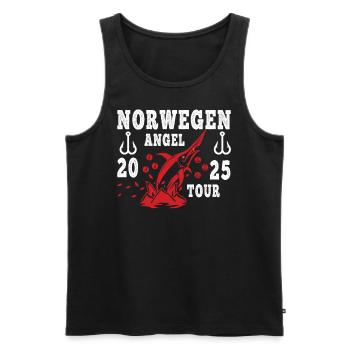 Voyage de pêche en Norvège 2025 - Débardeur bio Premium Homme - noir - Devant - Michal (187cm)