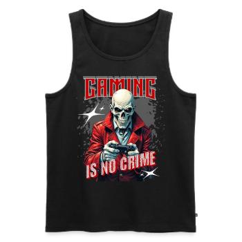 Gaming Ist Kein Verbrechen – Gamer Statement für - Männer Premium Bio Tank Top - Schwarz - Vorne - Michal (187cm)