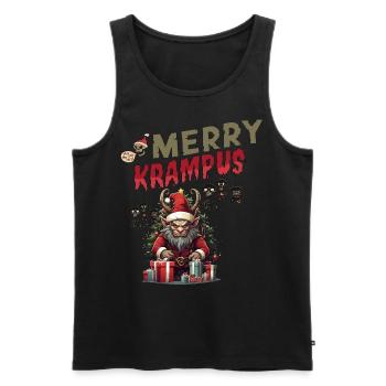 Merry Krampus - Men's Premium Organic Tank Top - black - Front - AI Model Male 178 light (178cm)