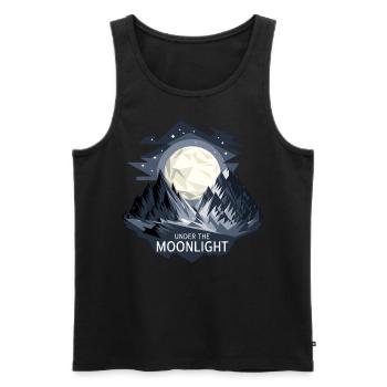 Unter dem Mondlicht - Männer Premium Bio Tank Top - Schwarz - Vorne - AI Model Male 178 light (178cm)