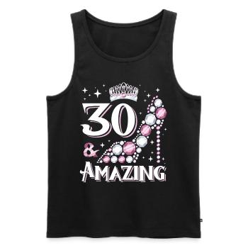 Stylish shoe design for women's 30th birthday - Men's Premium Organic Tank Top - black - Front - Michal (187cm)