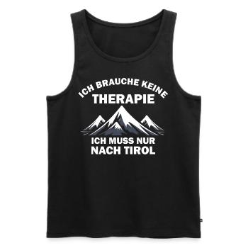 Wandern Watzmann Herz Berge Gebirge Wandervoll - Männer Premium Bio Tank Top - Schwarz - Vorne - Michal (187cm)