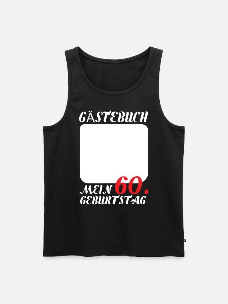Guestbook 60th Birthday - Men's Premium Organic Tank Top - black