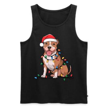 American Terrier Noël Noël - Débardeur bio Premium Homme - noir - Devant - Michal (187cm)