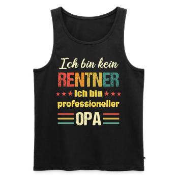 Je ne suis pas un retraité, je suis un grand-père professionnel... - Débardeur bio Premium Homme - noir - Devant - Michal (187cm)
