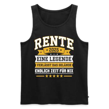Rente 2025 – Endlich Zeit für Nix - Männer Premium Bio Tank Top - Schwarz - Vorne - Michal (187cm)