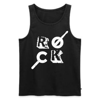Schlagzeug ROCK Drumstick Percussion Schlagzeuger - Männer Premium Bio Tank Top - Schwarz - Vorne - AI Model Male 178 light (178cm)